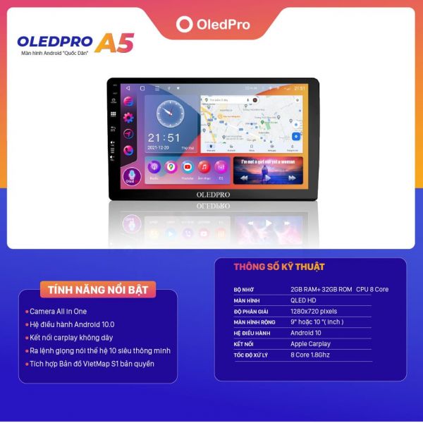 Màn Hình DVD Android OledPro A5 New